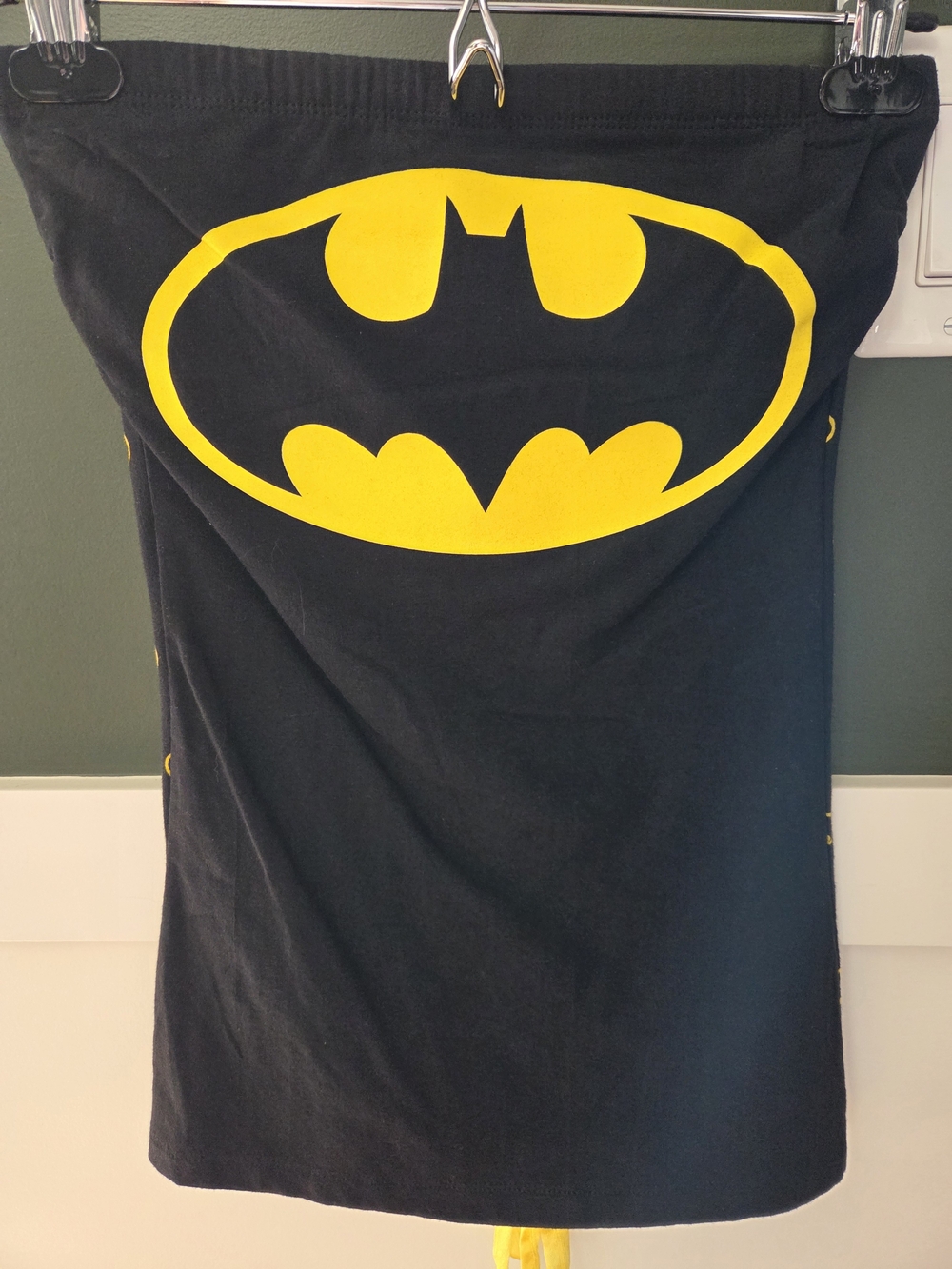 DC Comics Tube Top Black with Yellow Batman Logo